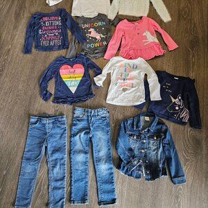 Girls Carters 5T Tops and Jeans